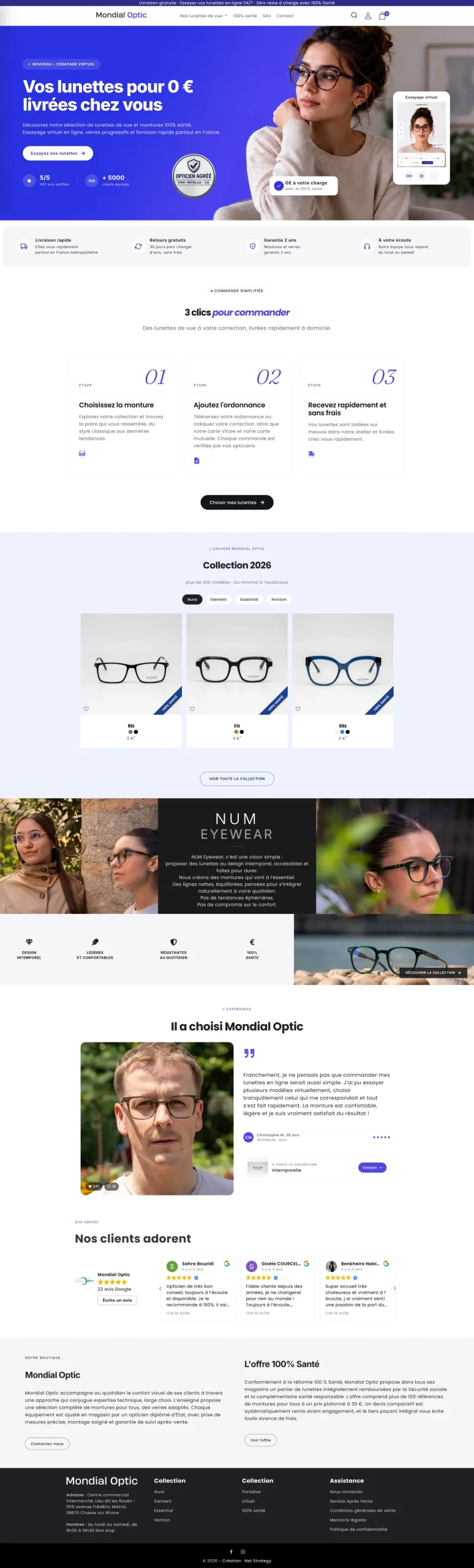 Site web Mondial Optic