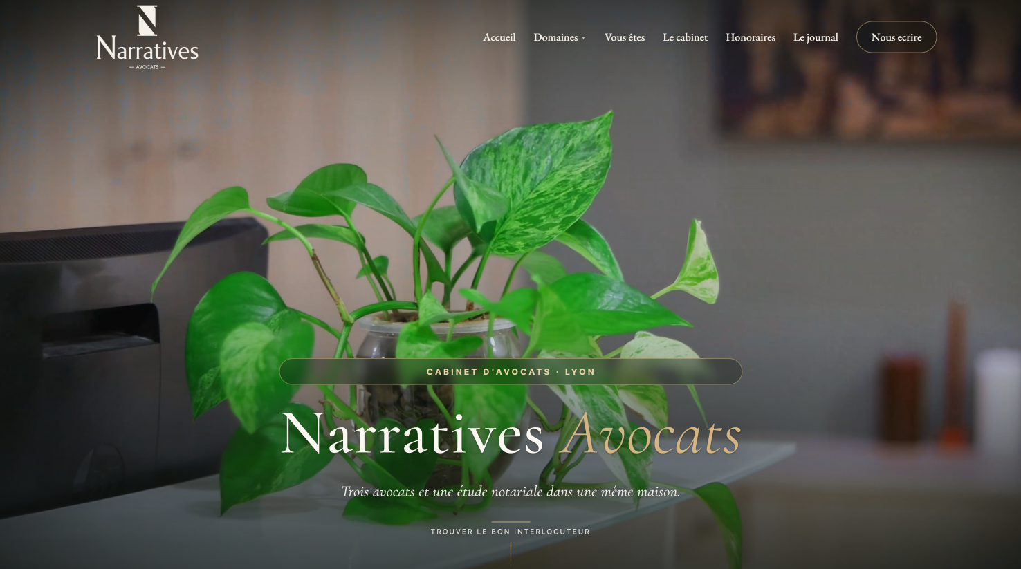Site Narratives Avocats — version ordinateur