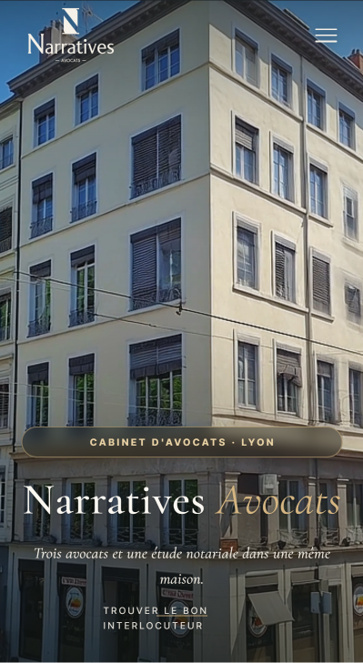 Site Narratives Avocats — version mobile